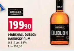 Terno MARSHALL DUBLON KARIBSKÝ RUM 0,5l vol. 38% nabídka