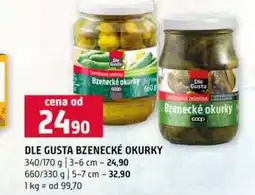 Terno DLE GUSTA BZENECKÉ OKURKY 340/170 g 3-6 cm 660/330 g 5-7 cm nabídka