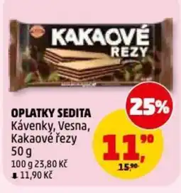 Penny Market Oplatky sedita Kávenky, Vesna, Kakaové řezy nabídka