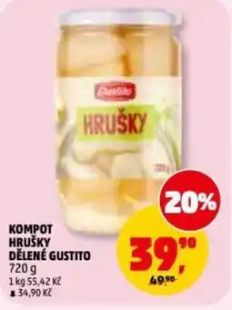 Penny Market Kompot hrušky dělené gustito nabídka