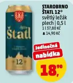 Penny Market Starobrno štatl 12 světlý ležák nabídka