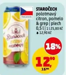 Penny Market Staročech polotmavý citron, pomelo & grep plech nabídka