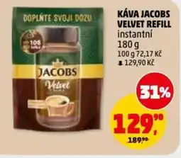 Penny Market Káva jacobs velvet refill instantní nabídka