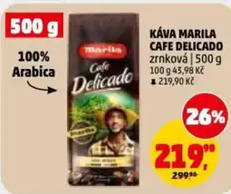 Penny Market Káva marila cafe delicado zrnková nabídka