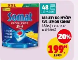 Penny Market Tablety do myčky 3v1 lemon somat nabídka