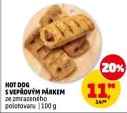 Penny Market Hot dog s vepřovým párkem nabídka