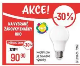 Globus Na vybrané žárovky značky Oho nabídka