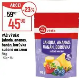 Globus VÁŠ VÝBĚR Jahoda, ananas, banán, borůvka sušené mrazem nabídka