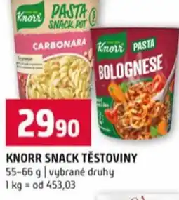 Terno Knorr snack těstoviny nabídka