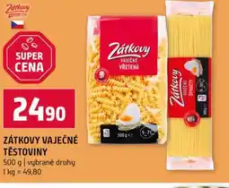 Terno Zátkovy vaječné těstoviny nabídka