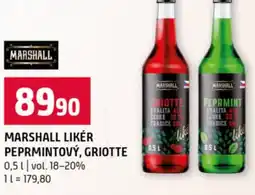 Terno Marshall likér peprmintový, griotte nabídka