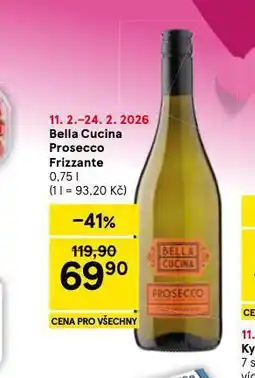 Tesco Bella cucina prosecco frizzante nabídka