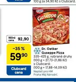 Tesco Dr. oetker guseppe pizza nabídka