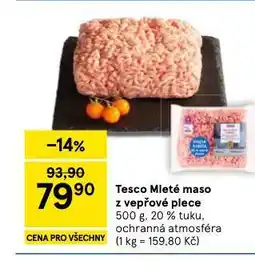 Tesco Mleté maso z vepřové plece nabídka