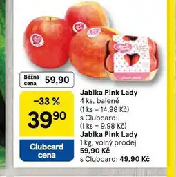 Tesco Jablka pink lady nabídka