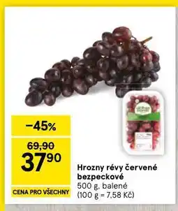 Tesco Hrozny révy vinné červené bezpeckové nabídka