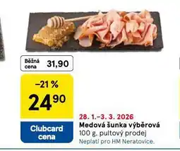 Tesco Medová šunka výběrová nabídka