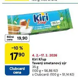 Tesco Kiri křup tavený smetanový sýr nabídka