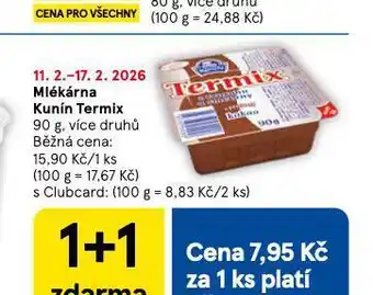 Tesco Mlékárna kunín termix nabídka
