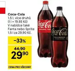 Tesco Coca cola, fanta, sprite nabídka