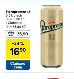 Tesco Pivo staropramen 12 nabídka
