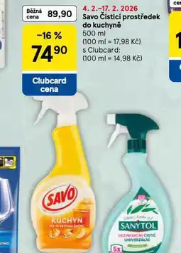 Tesco Savo čistící prostředek nabídka