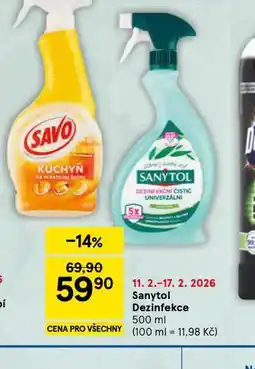 Tesco Sanytol dezinfekce nabídka