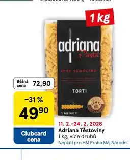 Tesco Adriana těstoviny nabídka