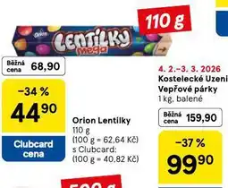 Tesco Orion lentilky nabídka