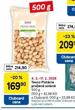 Tesco Pistácie pražené solené nabídka