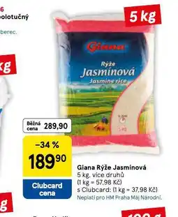 Tesco Giana rže jasmínová nabídka