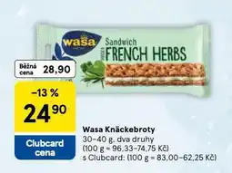 Tesco Wasa knäckebroty nabídka