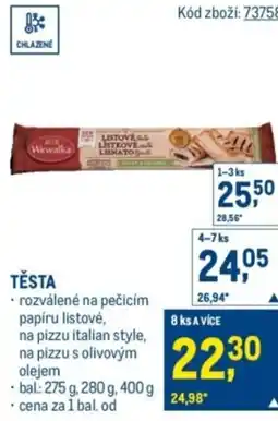 Makro Těsta nabídka