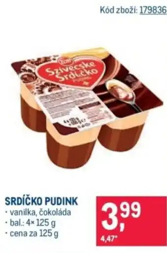 Srdíčko pudink