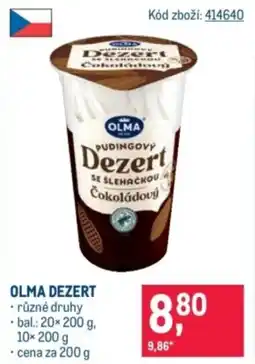 Makro Olma dezert nabídka
