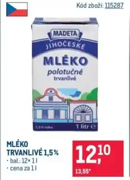Makro Madeta Mléko trvanlive 1.5% nabídka