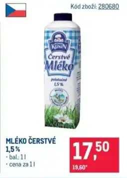 Makro Mléko čerstvé 1,5% nabídka
