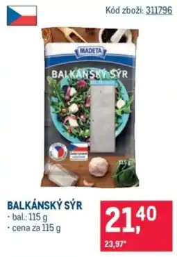 Makro Balkánský sýr nabídka