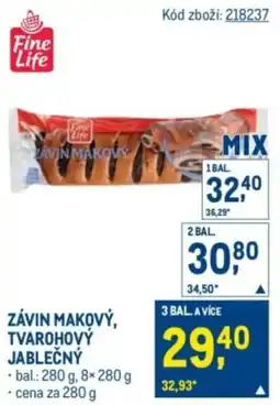 Makro Závin makový, tvarohový jablečný nabídka