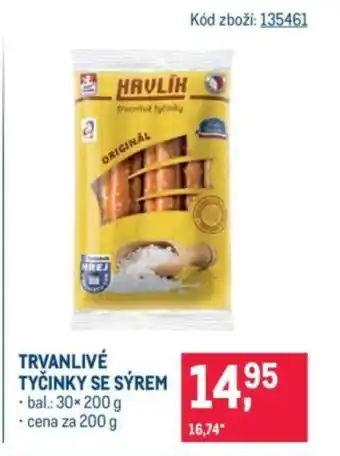 Makro Trvanlivé tyčinky se sýrem nabídka