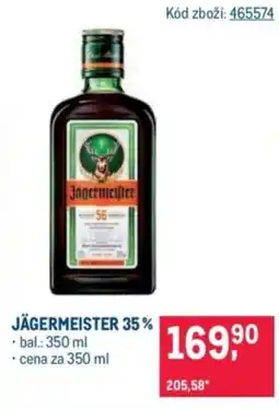 Makro Jägermeister 35% nabídka