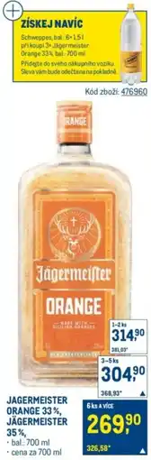 Makro Jagermeister orange 33%, jagermeister 35% nabídka