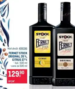Makro Fernet stock original 35%, citrus 27% nabídka