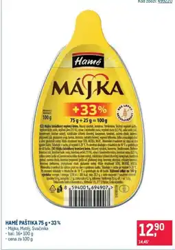 Makro Hamé paštika 75 g +33% nabídka