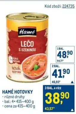 Makro Hamé hotovky nabídka