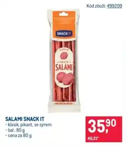 Makro Salami snack it nabídka