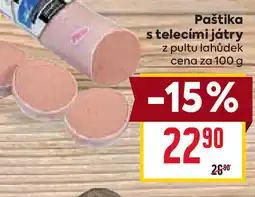 Billa Paštika s telecími játry nabídka