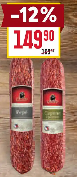 Billa Pepe, Capone se zeleným pepřem nabídka