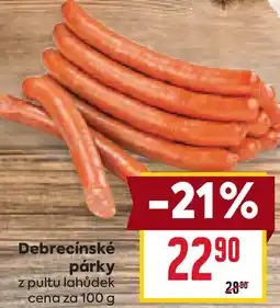 Billa Debrecínské párky nabídka