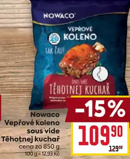 Billa Nowaco Vepřové koleno Sous vide Těhotnej kuchař nabídka